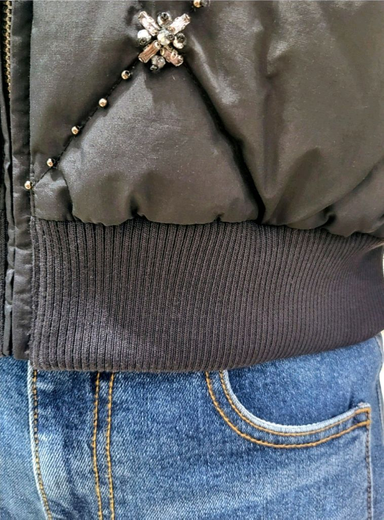 (새상품) 듀엘 퀼팅 구스 패딩 자켓 블랙55 오즈세컨 럭키슈에뜨 보브 지컷 에고이스트 시슬리 sjsj system--7