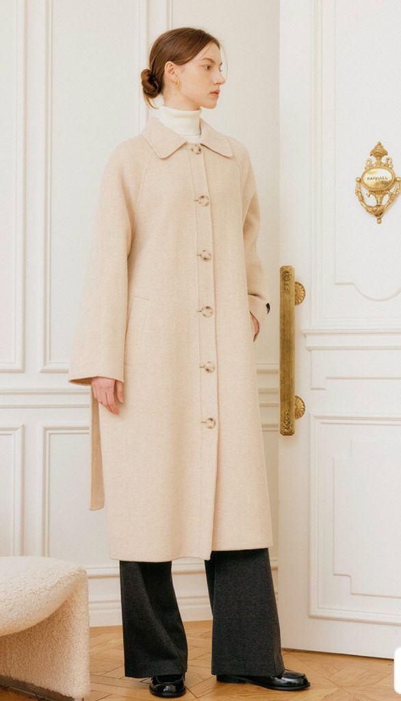 룩캐스트 래글런 롱코트 라이트베이지--2