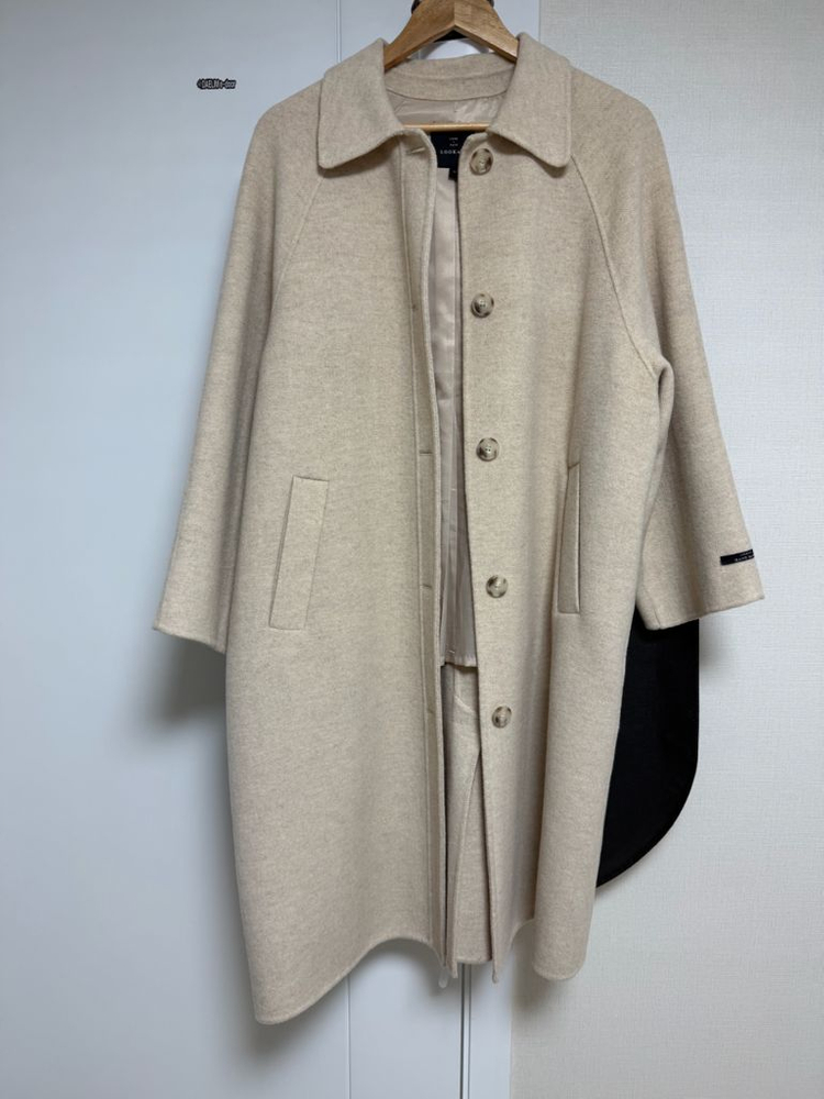 룩캐스트 래글런 롱코트 라이트베이지--6