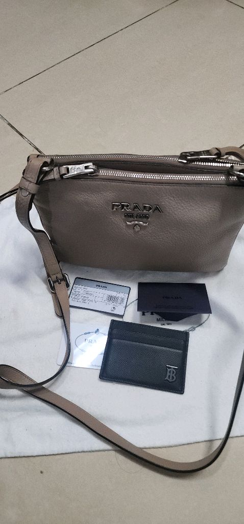 프라다 여성 지퍼 크로스백--8