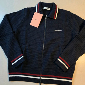 미우미우 네이비 니트 집업
