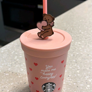 스타벅스 SS비마인 핑크 하비 콜드컵 355ml