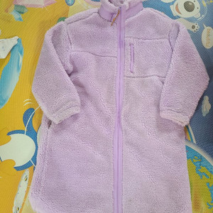 탑텐키즈 초등학생 롱후리스 플리스 뽀글이 점퍼 자켓 140 연보라