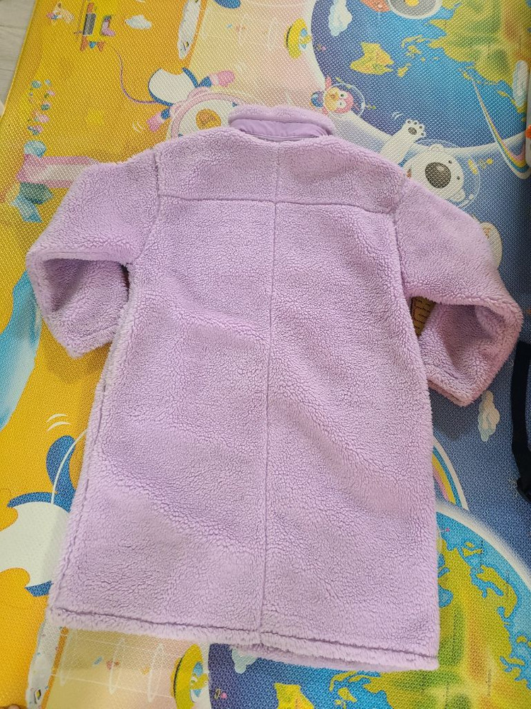 탑텐키즈 초등학생 롱후리스 플리스 뽀글이 점퍼 자켓 140 연보라--1