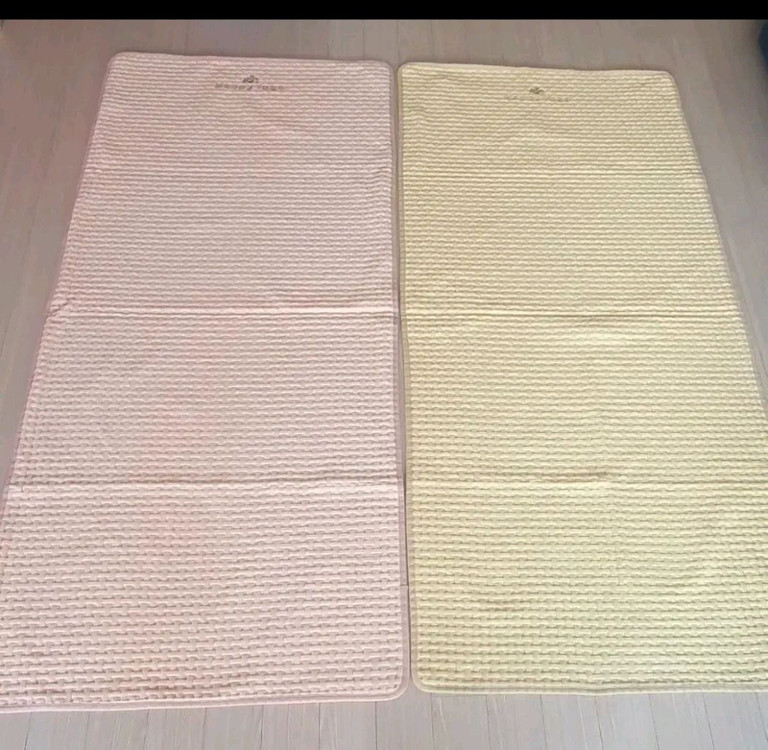 해피요가 순면 요가매트세트 페브릭매트 임산부요가 키즈요가 명상 스트레칭--4