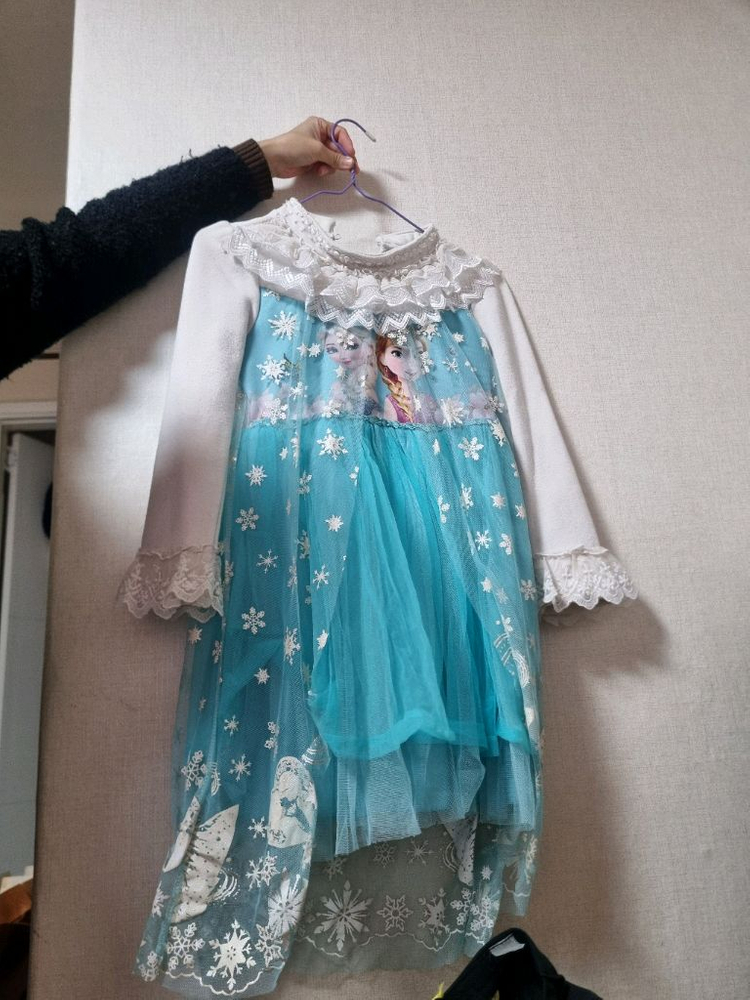 일괄판매 7세 어린이집 유치원 공주옷 130 기모 겨울 원피스, 드레스, 엘사--2