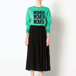 (새상품)산드로 허리밴딩 니트 롱스커트