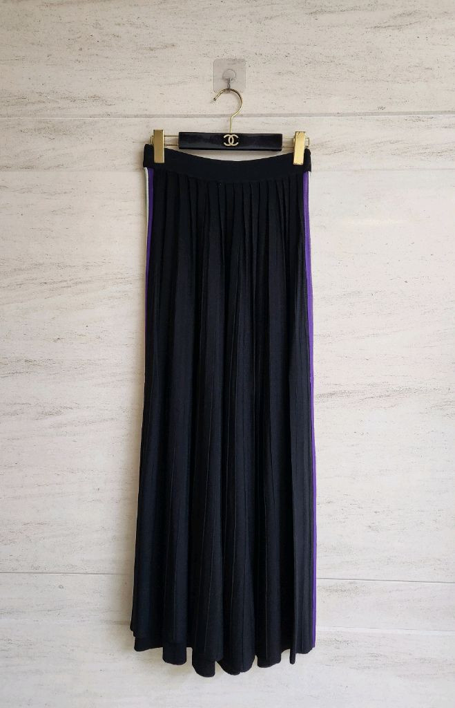 (새상품)산드로 허리밴딩 니트 롱스커트--6