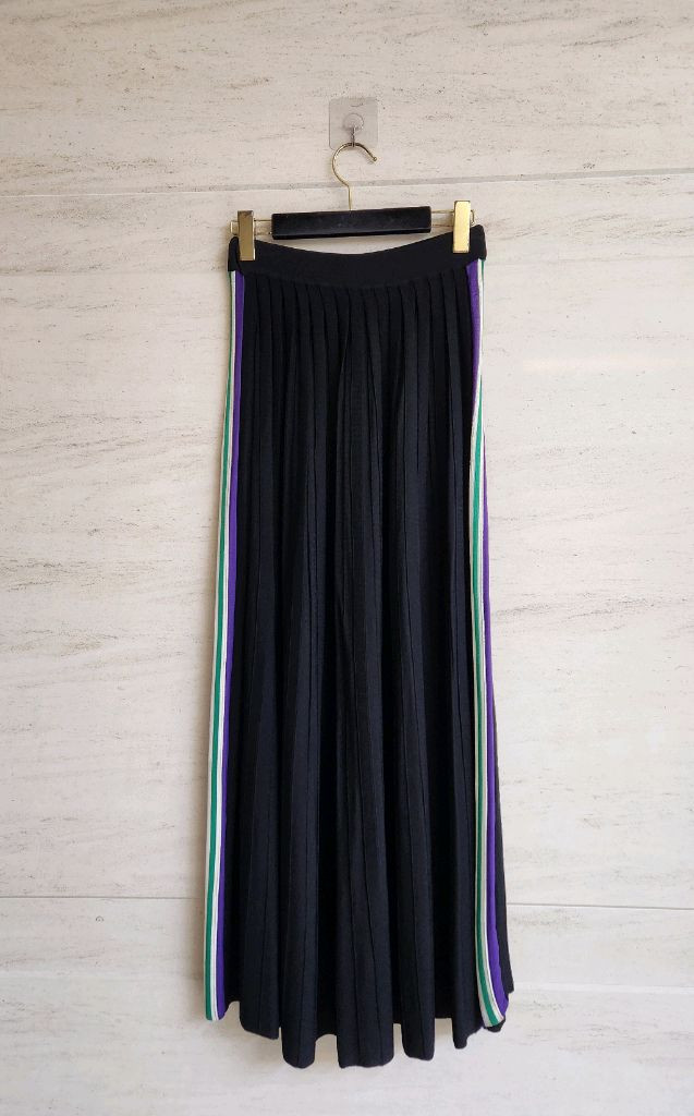 (새상품)산드로 허리밴딩 니트 롱스커트--7