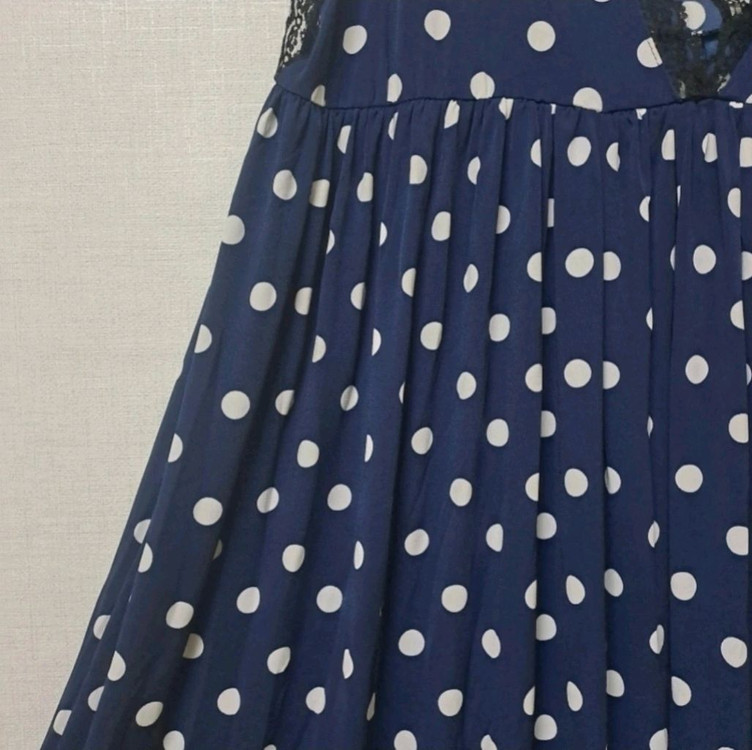 새상품) 4만 레이스 도트 뷔스티에 나시 롱원피스 빅사이즈 77~88 이미지