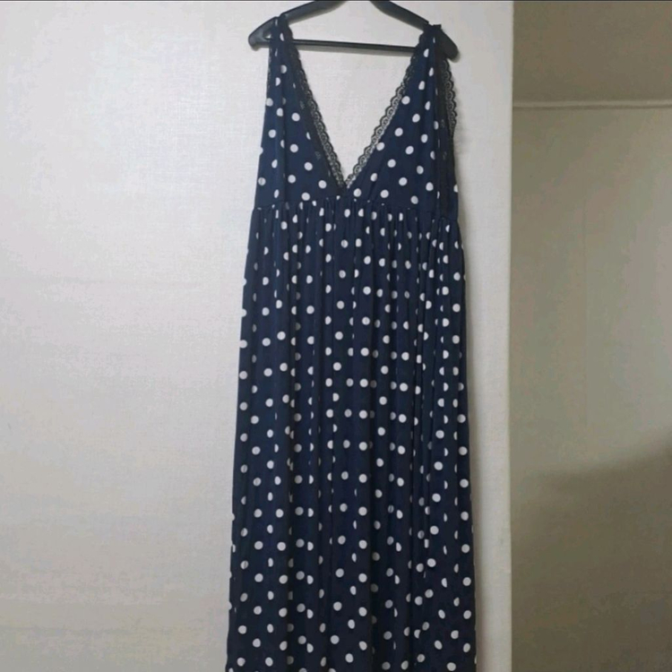 새상품) 4만 레이스 도트 뷔스티에 나시 롱원피스 빅사이즈 77~88 이미지