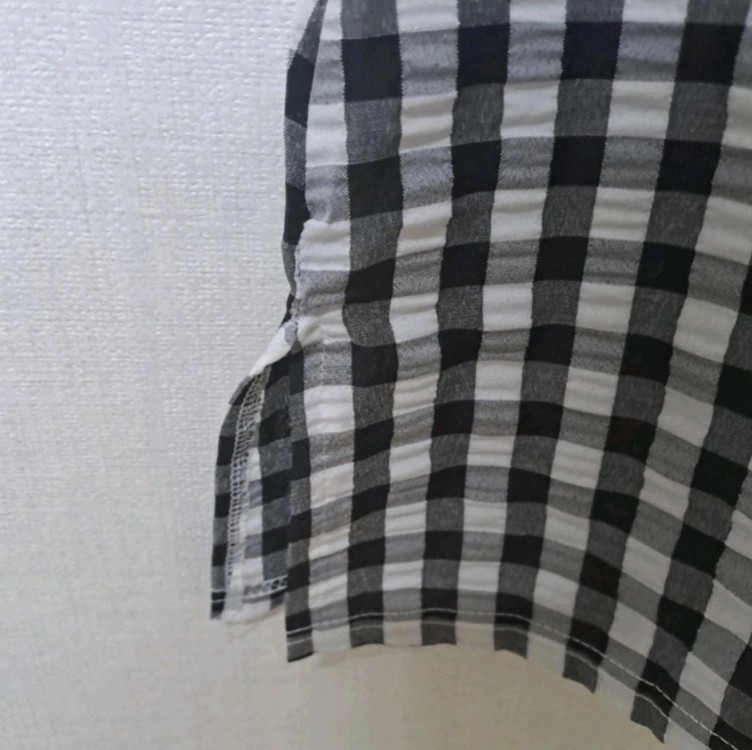 새상품) 체크 지지미 롱원피스/ 체크 반팔 허리 밴딩 롱원피스 55~77 이미지