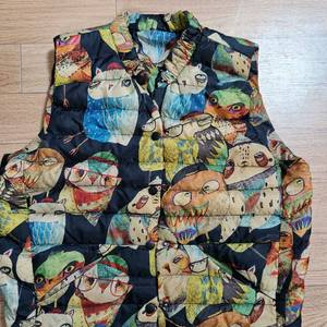 부엉이 패턴 조끼 66