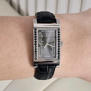 불가리 Bvlgari 렉탕고로 블랙다이아 여성 시계 여자 팔찌