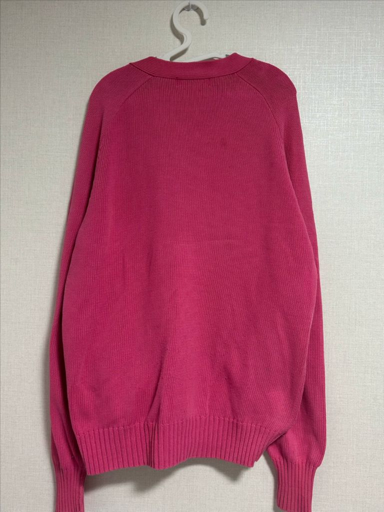 폴로 랄프로렌 오버핏 포켓 니트 가디건 핑크 100 L 이미지