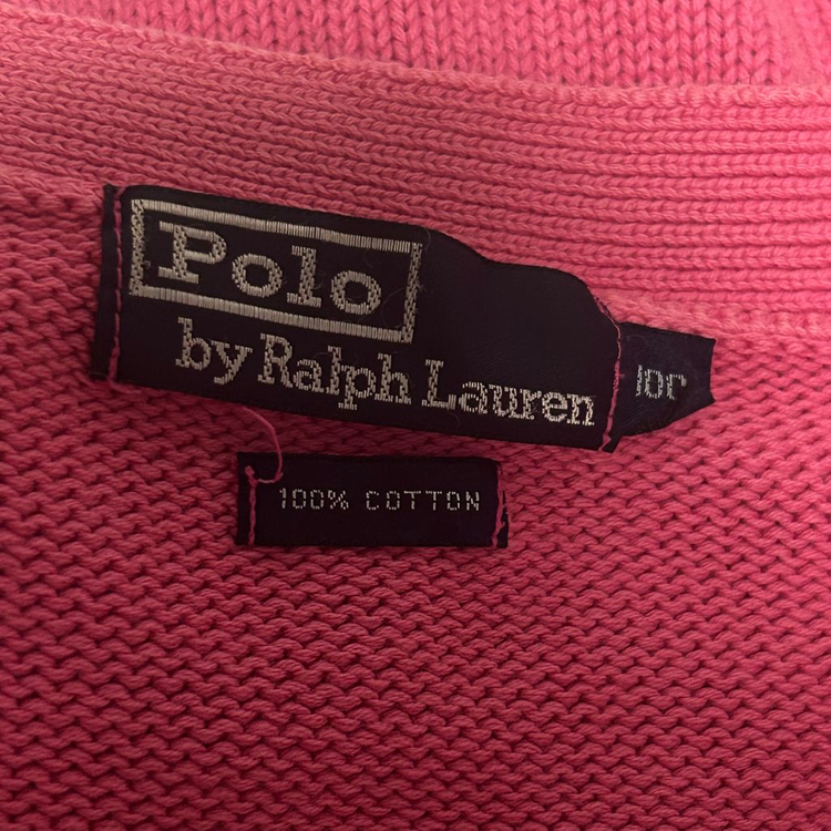폴로 랄프로렌 오버핏 포켓 니트 가디건 핑크 100 L 이미지