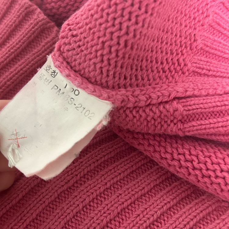 폴로 랄프로렌 오버핏 포켓 니트 가디건 핑크 100 L 이미지