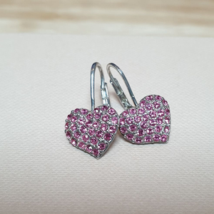 아가타 블링 블링 하트 귀걸이