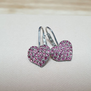 아가타 블링 블링 하트 귀걸이