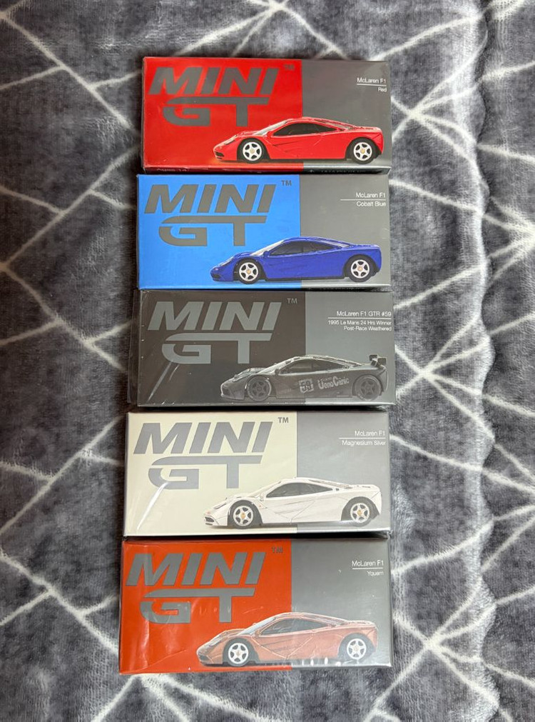 미니지티 맥라렌 F1 시리즈(레드, 블루, 실버, 블랙, 브라운) 다캐 일괄 판매--0