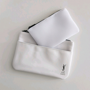 입생로랑 뷰티 화이트 파우치 +입생로랑 메쉬 파우치 세트