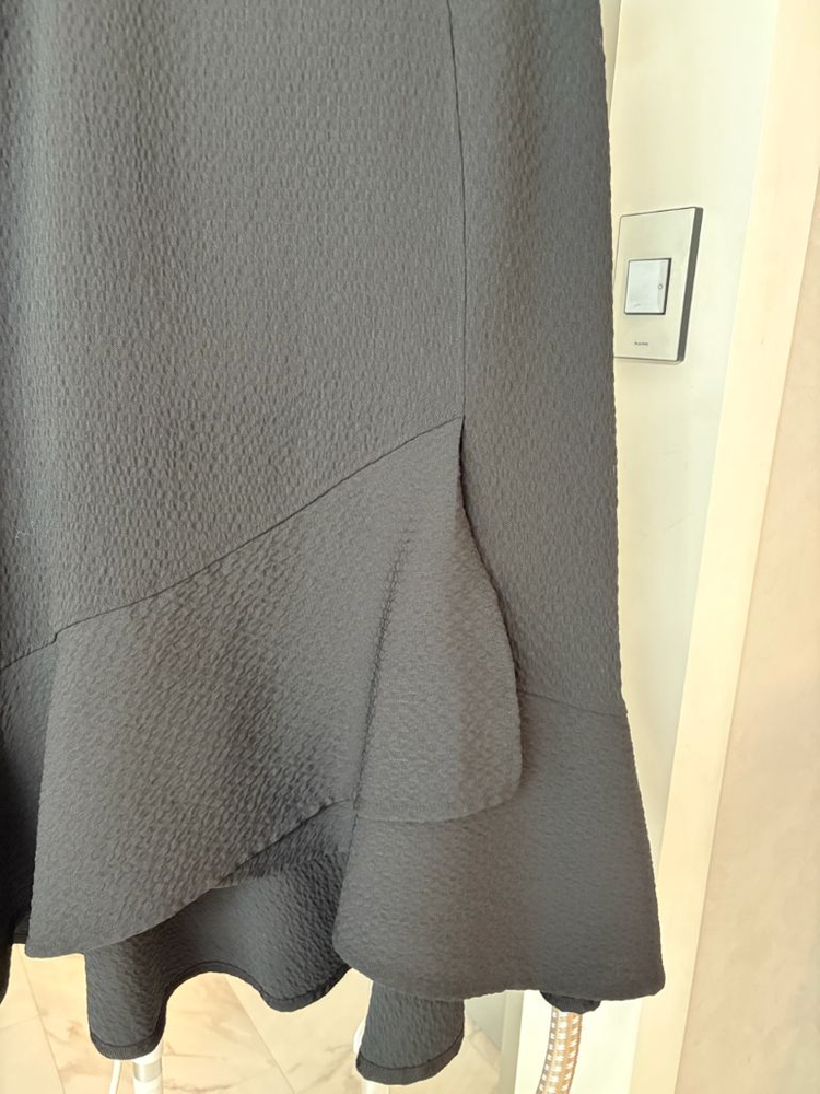 에트레 몽끄 엠보 스티치 스커트--2