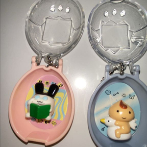 초레어! 일본 1996 1997 고전 다마고치 키링 세트 텐시치 미미치 이미지