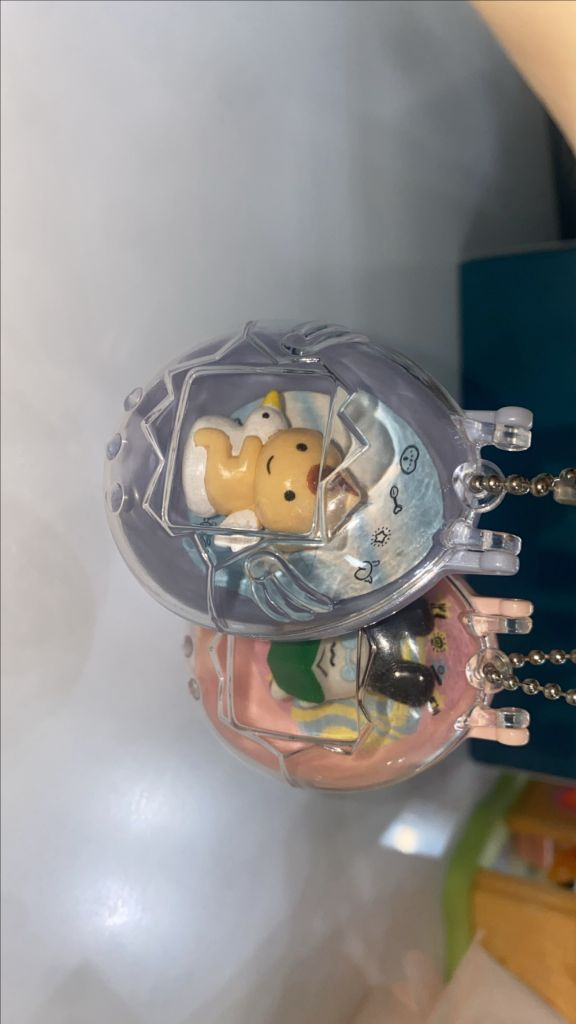 초레어! 일본 1996 1997 고전 다마고치 키링 세트 텐시치 미미치 이미지