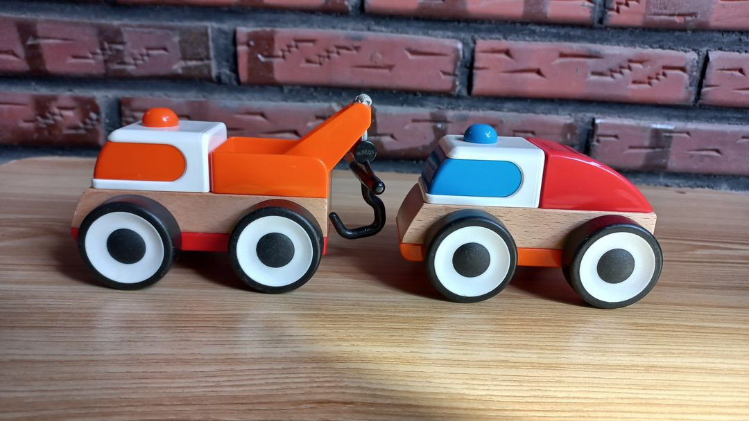 이케아 자동차 장난감 소품 나무 우드--3