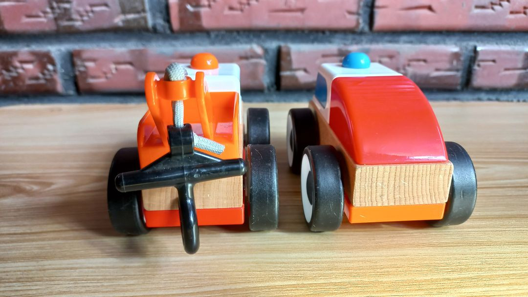 이케아 자동차 장난감 소품 나무 우드--5