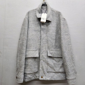새상품급 자라 ZARA 그레이 부클 자켓 L(XL)