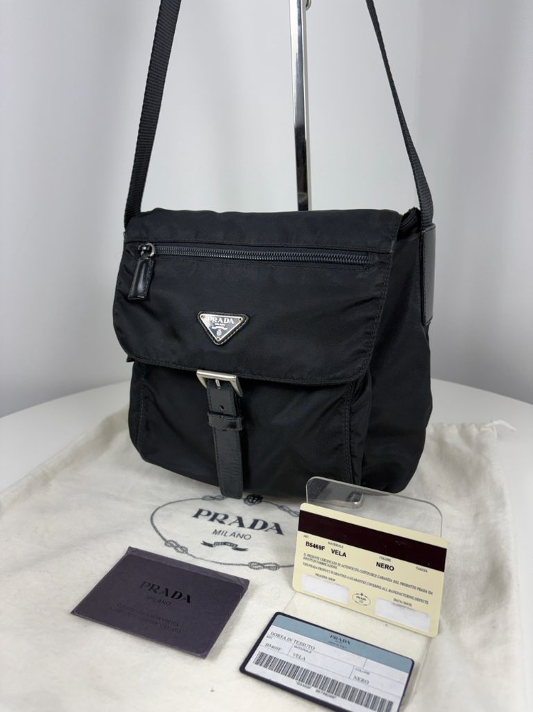 프라다 B5469F 나일론 크로스백 메신저백--1