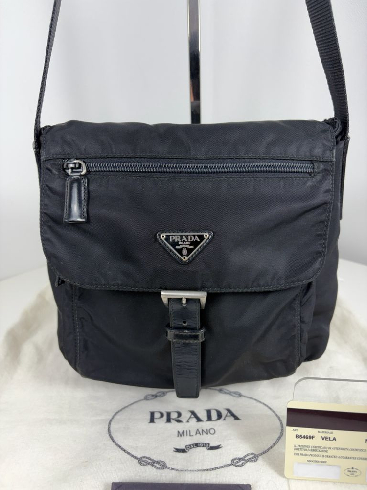 프라다 B5469F 나일론 크로스백 메신저백--2