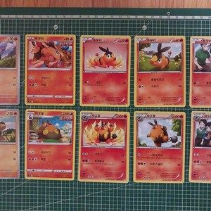 포켓몬카드 뚜꾸리,차오꿀 일반카드 10종 일괄