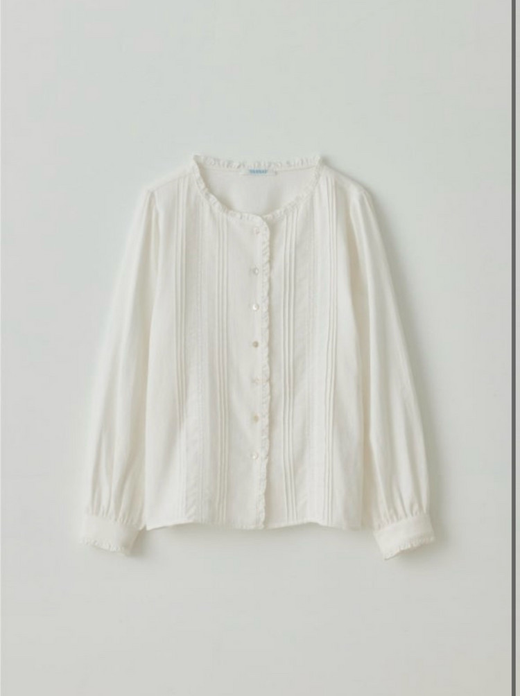 택포) 타낫 pepit cotton frill blouse 페핏 프릴 블라우스--2