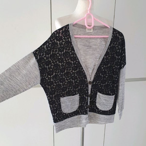 (상태보통)레이스 가디건 55~66반