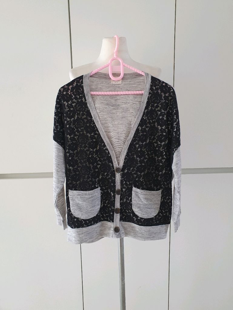 (상태보통)레이스 가디건 55~66반--1