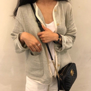 체크 트위드 자켓