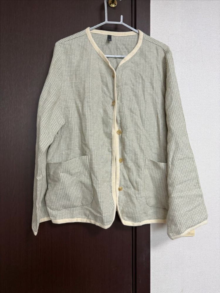 체크 트위드 자켓--2