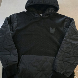 라이프워크 블랙 퀼팅 후드티 M사이즈 새상품