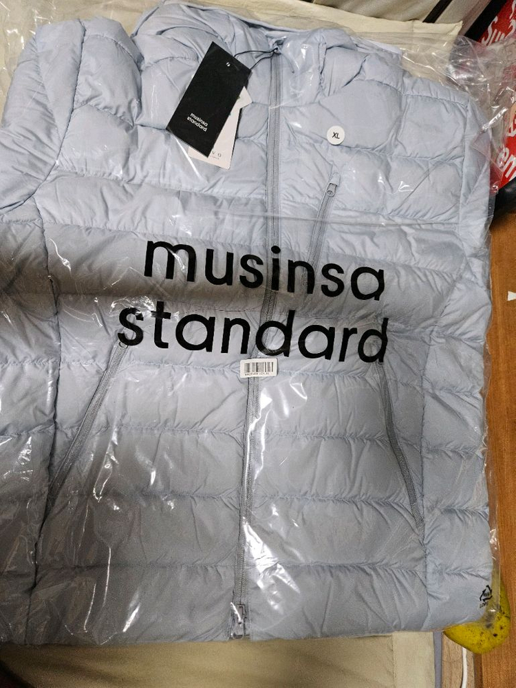 무탠다드 시티 레저 패딩 클라우디 블루 L 새상품--1