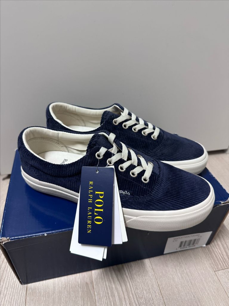 폴로 랄프로렌 polo keaton 코듀로이 스니커즈 255 사이즈 us 7 사이즈--1