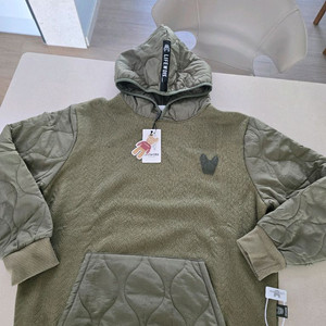 라이프워크 블랙 퀼팅 후드티 M사이즈 새상품