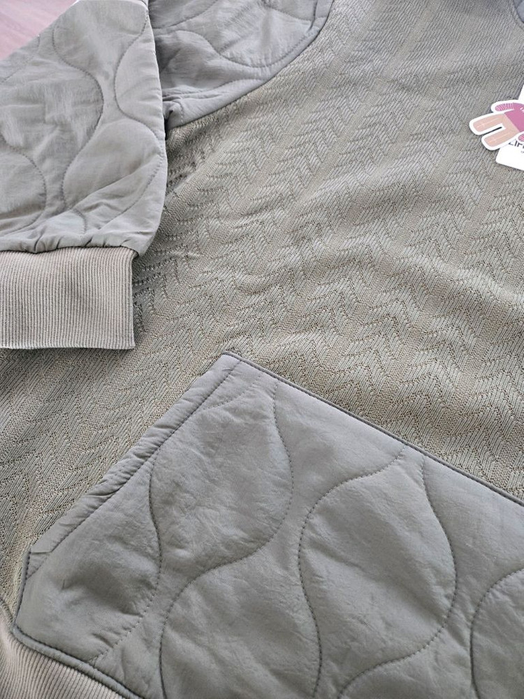 라이프워크 블랙 퀼팅 후드티 M사이즈 새상품--1