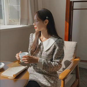 리리앤코 카라 민트 여신 트위드 원피스 | 데이트룩 하객룩 아뜨랑스 이미지