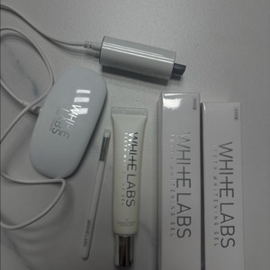 화이트랩스 치아미백기 LED 셀프 자가 치아미백기계 & 치아미백젤 세트 (1인용) 7.4S WLB-100W