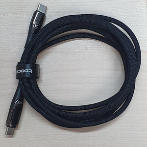 TOOCKI USB C to C 직조 슬리빙 케이블, 100W, 전력량 표시, 2m_74