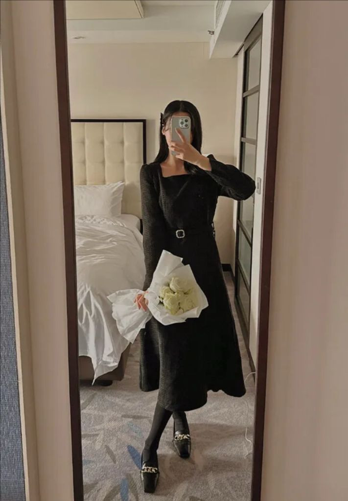 리리앤코 트위드 롱원피스 택달린 새제품 | 2부 드레스 아뜨랑스 플로움 bau 브라이드앤유 이미지