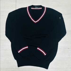 네이비색 타이틀리스트 남성 브이넥 니트