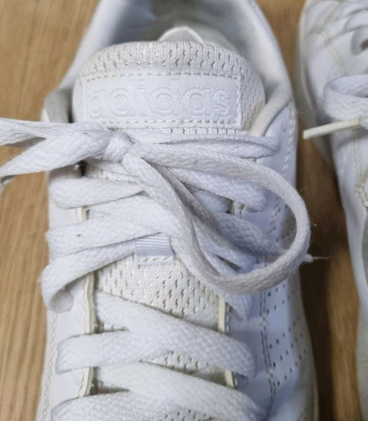 아디다스 네오 어드벤티지 클린 레더 화이트 스니커즈--4